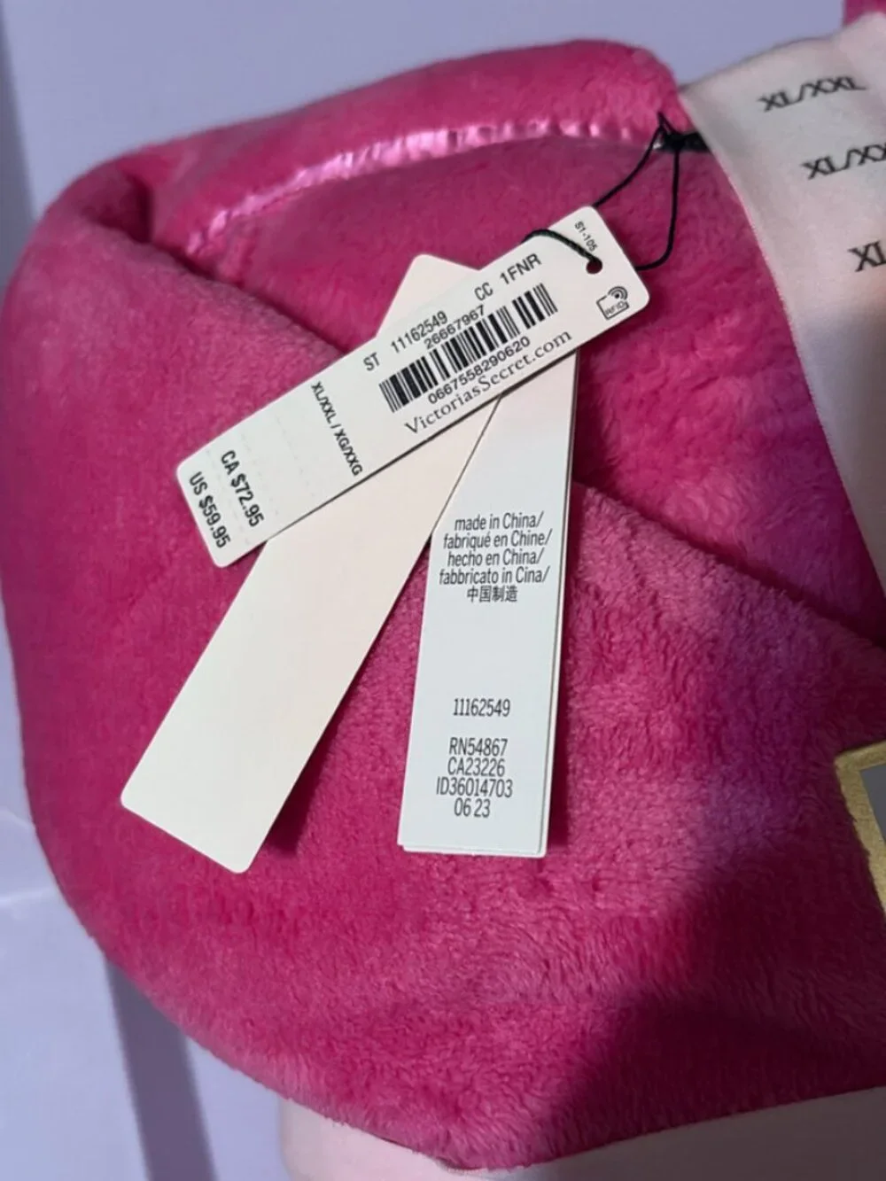 Victoria’s Secret Short Plush Robe – Size XL/XXL Hot Pink